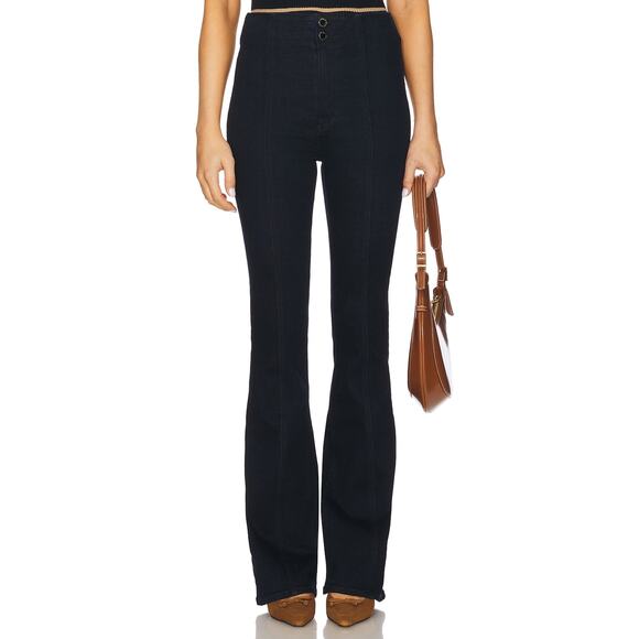 Veronica Beard 'Beverly' Blue Cotton High Rise Skinny Flare Denim Jean Size 23 - Picture 1 of 5